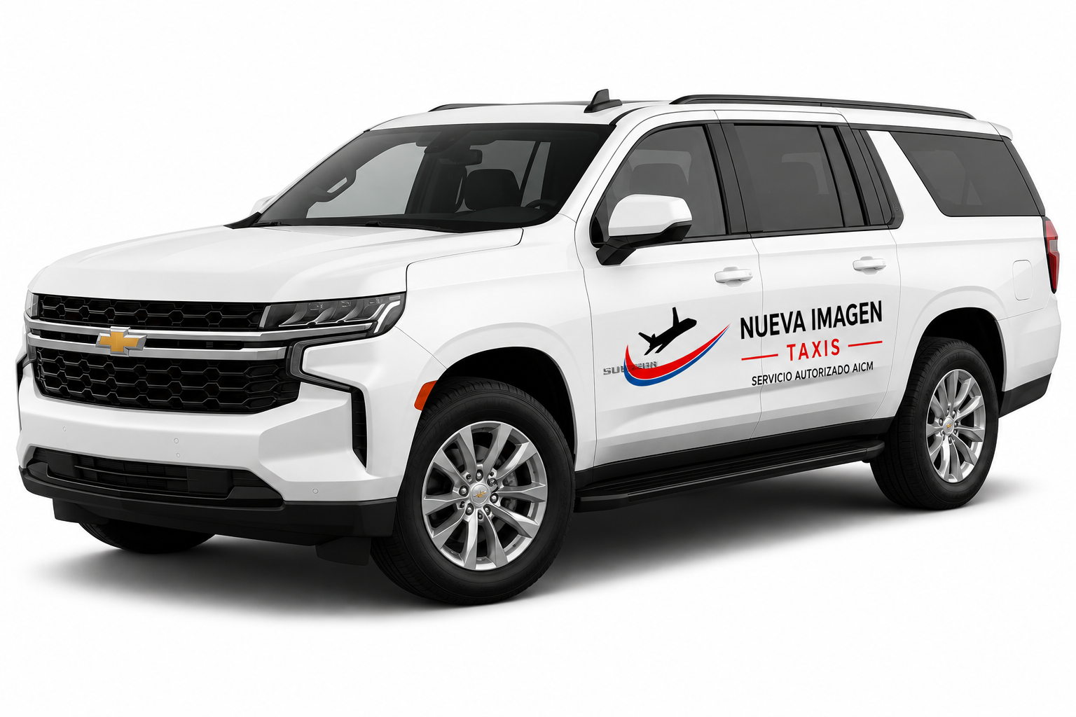 Camioneta ejecutiva blanca de Nueva Imagen